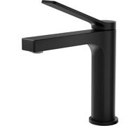 EMKE Robinet salle de bain noir mat 195x173x46mm, laiton, cartouche céramique, robinet salle de bain, mitigeur lavabo, mitigeur lavabo