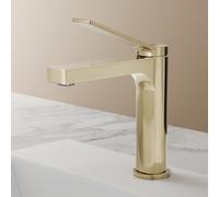 EMKE Salle de Bain Or Champagne, Mitigeur Lavabo en Laiton, Robinet Cuisine avec Aérateur, Cartouche Céramique, Installation Facile