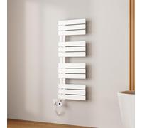 EMKE Seche Serviette Electrique 104x40 cm, Blanc,400W,WiFi Thermostat | Porte-Serviettes Chauffant avec WiFi Thermostat, Chauffe Serviette Salle de Bain,Sèche Serviette électrique