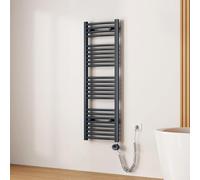 EMKE Seche Serviette Electrique, 120x40 cm Anthracite 500W, Chauffe Serviette Salle de Bain avec WiFi Thermostat,Sèche Serviette électrique,Porte-Serviettes Chauffant
