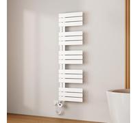 EMKE Seche Serviette Electrique 132x40 cm, Blanc,600W,WiFi Thermostat | Porte-Serviettes Chauffant avec WiFi Thermostat, Chauffe Serviette Salle de Bain,Sèche Serviette électrique