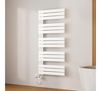 EMKE Seche Serviette Electrique 132x60 cm, Porte-Serviettes Chauffant avec WiFi Thermostat, Chauffe Serviette Salle de Bain Blanc 800W,Sèche Serviette électrique