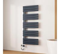 EMKE Seche Serviette Electrique 132x60 cm, Porte-Serviettes Chauffant avec WIFI Thermostat, Chauffe Serviette Salle de Bain Anthracite 800W,Sèche Serviette électrique