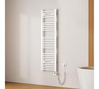 EMKE Seche Serviette Electrique, 140x40 cm Blanc 500W, Chauffe Serviette Salle de Bain avec WiFi Thermostat,Sèche Serviette électrique,Porte-Serviettes Chauffant