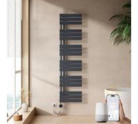 EMKE Seche Serviette Electrique 1599 x 400 mm,Anthracite,WiFi,800 W | Porte-Serviettes Chauffant avec WiFi Thermostat, Chauffe Serviette Salle de Bain,Sèche Serviette électrique