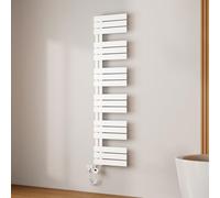 EMKE Seche Serviette Electrique 160x40 cm, Porte-Serviettes Chauffant avec WIFI Thermostat, Chauffe Serviette Salle de Bain Blanc 800W,Sèche Serviette électrique