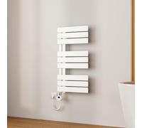 EMKE Seche Serviette Electrique 76x40 cm, Porte-Serviettes Chauffant avec WiFi Thermostat, Chauffe Serviette Salle de Bain Blanc 400W,Sèche Serviette électrique