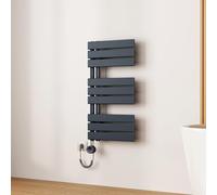 EMKE Seche Serviette Electrique 76x40 cm, Porte-Serviettes Chauffant avec WIFI Thermostat, Chauffe Serviette Salle de Bain Anthracite 400W,Sèche Serviette électrique