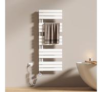 EMKE Seche Serviette Electrique avec WiFi Thermostat, 132x50 cm, Blanc | Sèche-Serviettes Électrique,Fonction Mémoire,Différents Modes,800 Watts,Installation Facile