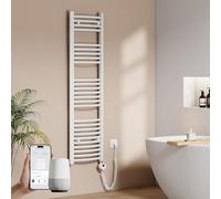 EMKE Seche Serviette Electrique avec WiFi Thermostat, 140 x 40 cm Blanc