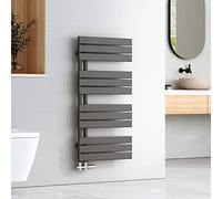EMKE Sèche-Serviettes à Eau Chaude,1041x500mm,Chauffe-Serviettes Mural,Anthracite,555watts,Porte-Serviettes Chauffant,Installation Facile,Radiateur Sèche-Serviettes Design Moderne