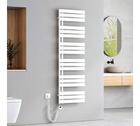 EMKE Sèche-Serviettes Électrique avec Thermostat,1599x500mm, Seche Serviette Electrique,1000W Blanc,Porte-Serviettes Électrique,Radiateur Seche Serviette Salle de Bain Mural