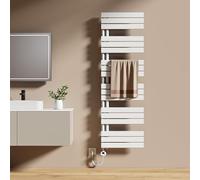 EMKE Sèche-Serviettes Électrique avec WiFi Thermostat 160x50 cm 1000 Watt Blanc, Sèche-Serviettes Électrique avec Support De Serviette Inclus Résistance Chauffante avec Minuterie