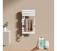 EMKE Sèche-Serviettes Électrique avec WiFi Thermostat 76 x 40 cm Blanc