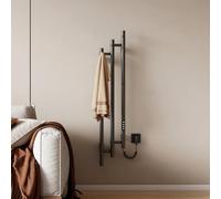EMKE Sèche-Serviettes Électrique Connecté Wi-Fi, Anthracite,1150 x 216 mm | Radiateur Sèche Serviette Salle de Bain Intelligent avec Thermostat 30-70°C, Minuterie 1-24h & Programmable, 6 Modes