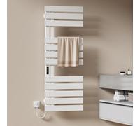 EMKE Sèche-serviettes électrique pour salle de bain, 500 x 1300 mm, radiateur à serviettes électrique à économie d'énergie, sèche-serviettes électrique pour Alexa et Google Home et application, blanc