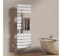 EMKE Sèche-Serviettes Électrique Salle de Bain 1300 x 500 mm,Blanc
