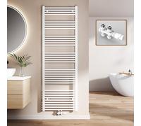 EMKE Sèche-Serviettes Salle de Bain 180x60 cm, Blanc(valves incluses)