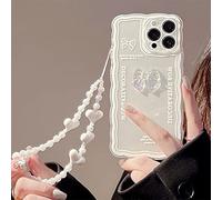 Emlivi Coque Compatible avec iPhone 12 avec Perles,Etui pour Bracelet de Fleurs,Crystal Silicone Souple Slim Cover Bords ondulés,Coque de Protection en TPU pour iPhone 12, Arc gelé