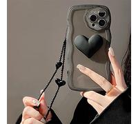 Emlivi Coque Compatible avec iPhone XR avec Perles,Etui pour Bracelet de Fleurs,Crystal Silicone Souple Slim Cover Bords ondulés,Coque de Protection en TPU pour iPhone XR, l'amour des Noirs