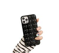 Emlivi Coque de protection compatible avec iPhone 12 Pro Max pour femme - En silicone TPU souple - Antichoc - Amour - Cœur - Mignon - Amour - Cœur - Noir