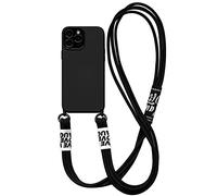 Emlivi Coque pour iPhone 13 Pro avec Cordon de Collier, Coque Protection Caméra Slide Case pour iPhone 13 Pro Silicone TPU Bumper Cover Housse pour iPhone 13 Pro, Noir