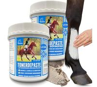 Emma Argile pour Chevaux - Set 2×1,5 kg | Pâte d’Argile Refroidissante pour Tendons & Articulations | 1× avec Arnica + 1× Pure sans additifs | Soulagement Jambes, Muscles & Seines