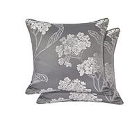 Emma Barclay Blossom Housse de Coussin Jacquard Argenté 43 x 43 cm