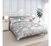Emma Barclay Blossom Parure de lit en Jacquard argenté King Size