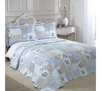 Emma Barclay Cotswold Couvre-lit matelassé en Patchwork Bleu Simple