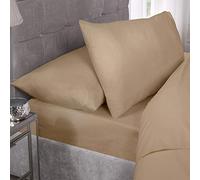 Emma Barclay Drap-Housse en Percale 180 Fils Café pour lit Simple