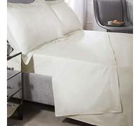 Emma Barclay Drap Plat de Luxe en Coton égyptien 200 Fils Crème Lit Simple
