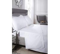 Emma Barclay Drap Plat en Coton 400 Fils-Blanc-Simple