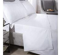 Emma Barclay Drap Plat en Coton égyptien de Luxe 200 Fils/cm² Blanc - Lit Super King Size