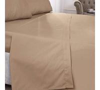 Emma Barclay Drap Plat en Percale pour lit Double Café, 50 Coton/Polycoton/Polyester