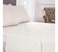 Emma Barclay Drap Plat en Percale 180 Fils Ivoire pour lit Double