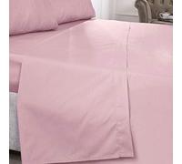 Emma Barclay Drap Plat en Percale 180 Fils Rose pour lit King Size