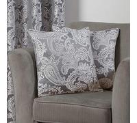 Emma Barclay Duchess Housse de Coussin Jacquard Argenté 43 x 43 cm