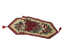 Emma Barclay Festive Tapestry Chemin de Table Motif Tapisserie Doré et Rouge 183 cm