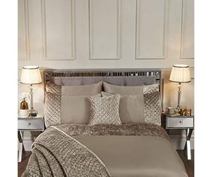 Emma Barclay Glamour Parure de lit en Velours matelassé à Paillettes Vison King Size