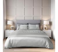 Emma Barclay Double Glamour Parure de lit 2 Personnes Argenté, Polyester