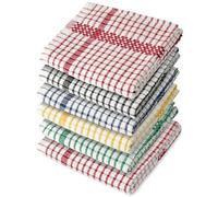 Emma Barclay Lot de 6 torchons de Cuisine en Tissu éponge 100% Coton - Multicolores - Motif à Carreaux