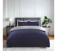 Emma Barclay Lyla Parure de lit réversible Bleu Marine/Gris - Simple