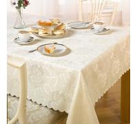 Emma Barclay Nappe damassée en Jacquard Crème 132 x 178 cm