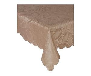 Emma Barclay Nappe damassée Rose - Jacquard - Café - 70 x 108 (178 x 274 cm)