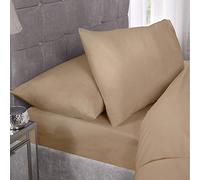 Emma Barclay Paire de taies d'oreiller en Percale 180 Fils Café