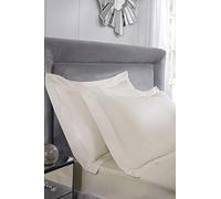 Emma Barclay Paire de taies d'oreiller Oxford en Coton 400 Fils Crème