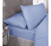 Emma Barclay Percale FTD. Drap pour lit Double Bleu, 50 Coton/Polycoton/Polyester