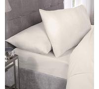Emma Barclay Percale FTD. Drap pour lit King Size Ivoire, 50 Coton/Polycoton/Polyester