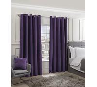 Emma Barclay Rideaux à œillets, 100% Polyester, améthyste, W 46" x L 72" (2 Panels)